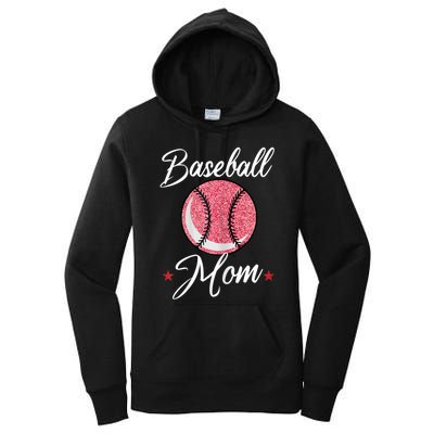 Womens Baseball Mom Cool Sport Mommy Mama Momma Wife Mother Women's Pullover Hoodie