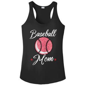 Womens Baseball Mom Cool Sport Mommy Mama Momma Wife Mother Ladies PosiCharge Competitor Racerback Tank