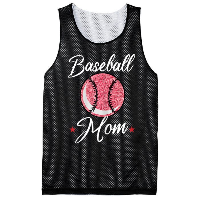 Womens Baseball Mom Cool Sport Mommy Mama Momma Wife Mother Mesh Reversible Basketball Jersey Tank