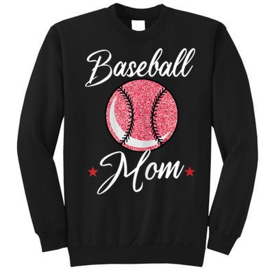 Womens Baseball Mom Cool Sport Mommy Mama Momma Wife Mother Tall Sweatshirt