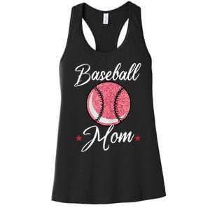 Womens Baseball Mom Cool Sport Mommy Mama Momma Wife Mother Women's Racerback Tank