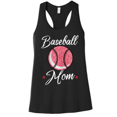 Womens Baseball Mom Cool Sport Mommy Mama Momma Wife Mother Women's Racerback Tank