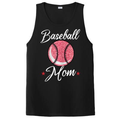 Womens Baseball Mom Cool Sport Mommy Mama Momma Wife Mother PosiCharge Competitor Tank