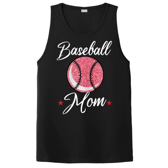 Womens Baseball Mom Cool Sport Mommy Mama Momma Wife Mother PosiCharge Competitor Tank