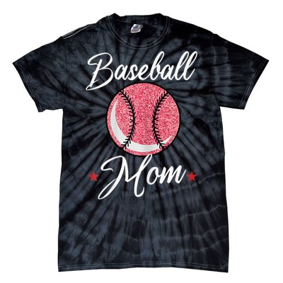 Womens Baseball Mom Cool Sport Mommy Mama Momma Wife Mother Tie-Dye T-Shirt