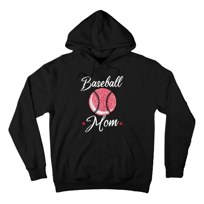 Womens Baseball Mom Cool Sport Mommy Mama Momma Wife Mother Tall Hoodie