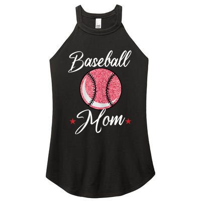 Womens Baseball Mom Cool Sport Mommy Mama Momma Wife Mother Women's Perfect Tri Rocker Tank