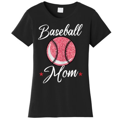 Womens Baseball Mom Cool Sport Mommy Mama Momma Wife Mother Women's T-Shirt