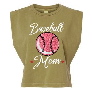 Womens Baseball Mom Cool Sport Mommy Mama Momma Wife Mother Garment-Dyed Women's Muscle Tee