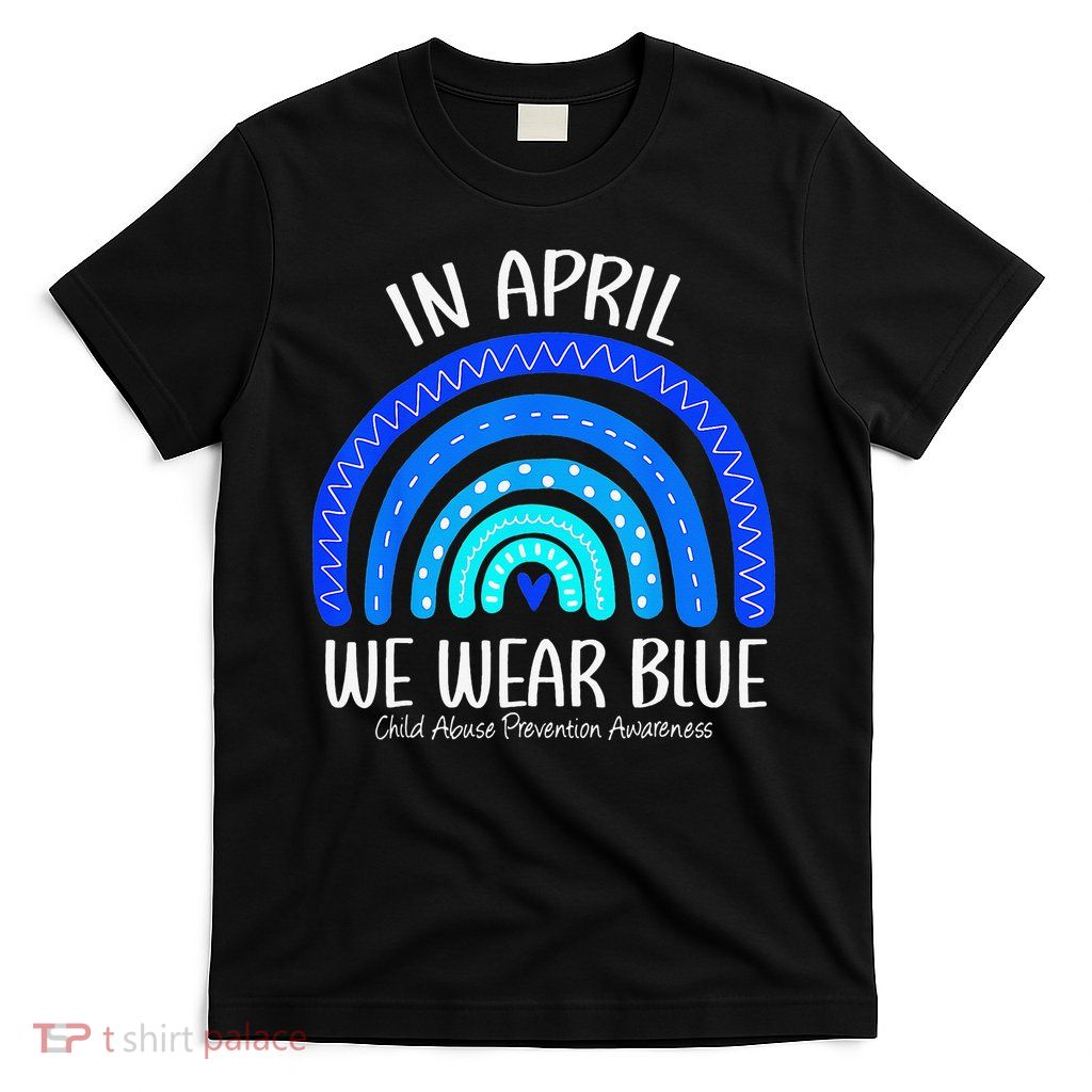 Wear Blue Messy Bun Child Abuse Prevention Awareness T-Shirt