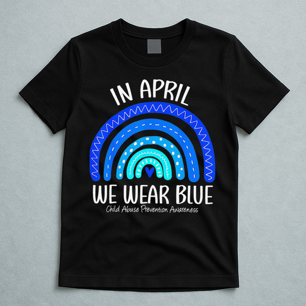Wear Blue Messy Bun Child Abuse Prevention Awareness T-Shirt