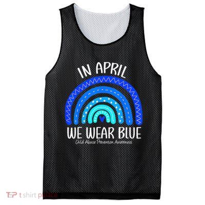Wear Blue Messy Bun Child Abuse Prevention Awareness Mesh Reversible Basketball Jersey Tank