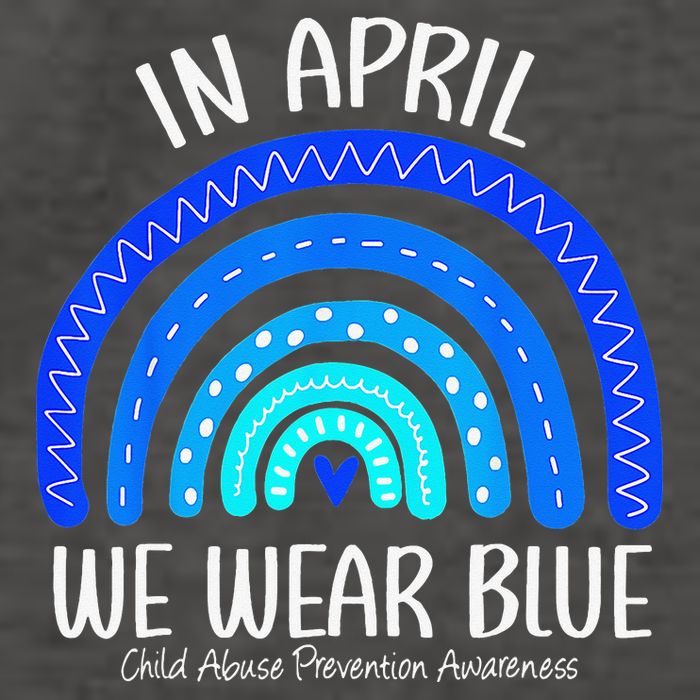 Wear Blue Messy Bun Child Abuse Prevention Awareness Vector Backpack