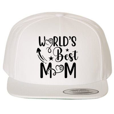 Worlds Best Mom Wool Snapback Cap