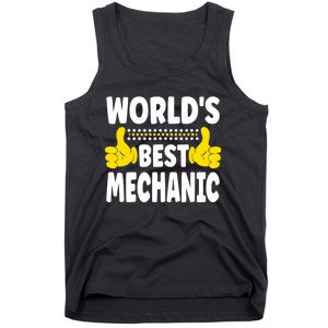 World's Best Mechanic Job Title Funny Profession Mechanic Tank Top