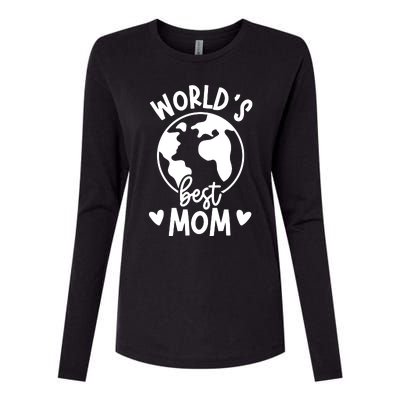 Worlds Best Mom Womens Cotton Relaxed Long Sleeve T-Shirt