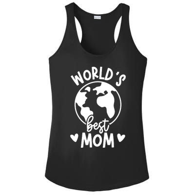 Worlds Best Mom Ladies PosiCharge Competitor Racerback Tank