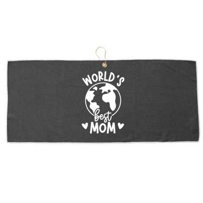 Worlds Best Mom Large Microfiber Waffle Golf Towel