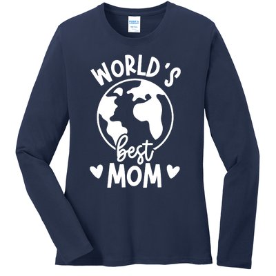 Worlds Best Mom Ladies Long Sleeve Shirt