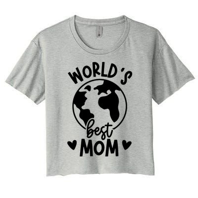 Worlds Best Mom Women's Crop Top Tee