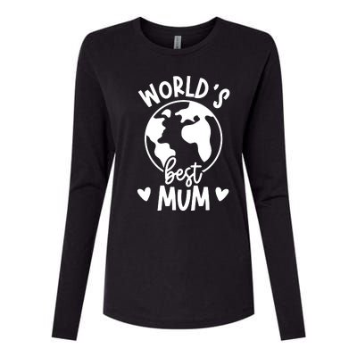 Worlds Best Mum Womens Cotton Relaxed Long Sleeve T-Shirt