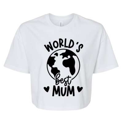 Worlds Best Mum Bella+Canvas Jersey Crop Tee