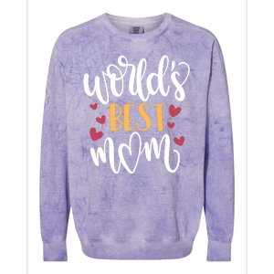 World's Best Mom Love Gift Colorblast Crewneck Sweatshirt