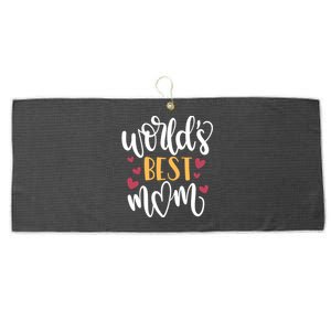 World's Best Mom Love Gift Large Microfiber Waffle Golf Towel