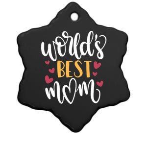 World's Best Mom Love Gift Ceramic Star Ornament