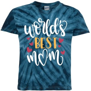 World's Best Mom Love Gift Kids Tie-Dye T-Shirt