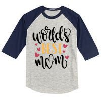 World's Best Mom Love Gift Kids Colorblock Raglan Jersey