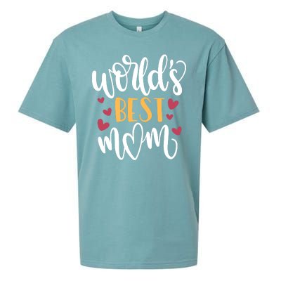 World's Best Mom Love Gift Sueded Cloud Jersey T-Shirt