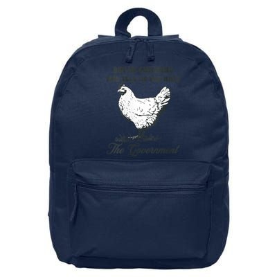 Womens Buy Me Chicken And Tell Me You Hate The Government 16 in Basic Backpack