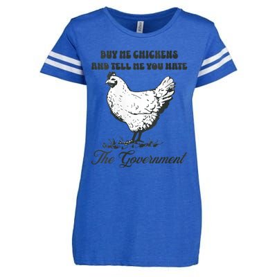 Womens Buy Me Chicken And Tell Me You Hate The Government Enza Ladies Jersey Football T-Shirt