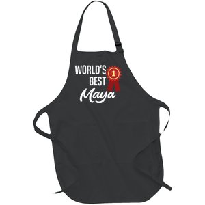 WorldS Best Maya Name Personalized Full-Length Apron With Pockets