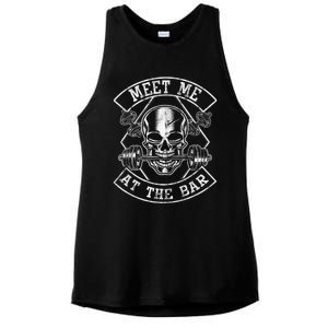 Weightlifting Bodybuilding Meet Me At The Bar Powerlifting Ladies PosiCharge Tri-Blend Wicking Tank