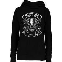 Weightlifting Bodybuilding Meet Me At The Bar Powerlifting Womens Funnel Neck Pullover Hood