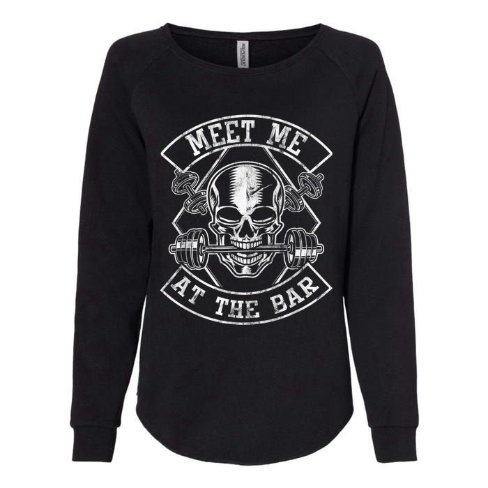 Weightlifting Bodybuilding Meet Me At The Bar Powerlifting Womens California Wash Sweatshirt