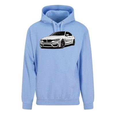 White Beamer M3m4 Sedan Sports Car Art M Series Unisex Surf Hoodie