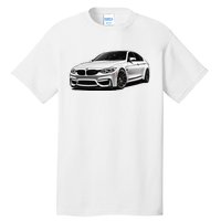 White Beamer M3m4 Sedan Sports Car Art M Series Tall T-Shirt