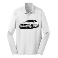 White Beamer M3m4 Sedan Sports Car Art M Series Silk Touch Performance Long Sleeve Polo