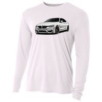 White Beamer M3m4 Sedan Sports Car Art M Series Cooling Performance Long Sleeve Crew