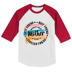 World's Best Mother Ever Best Mama Mother's Day Gift Idea For Mama Kids Colorblock Raglan Jersey