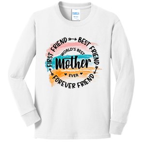 World's Best Mother Ever Best Mama Mother's Day Gift Idea For Mama Kids Long Sleeve Shirt