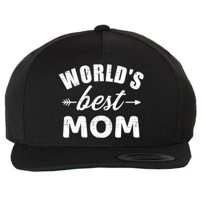 World's Best Mom Mother's Day Gift Wool Snapback Cap