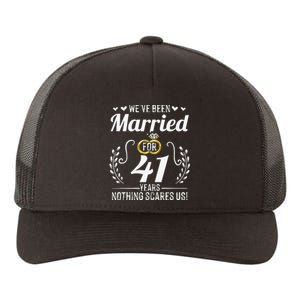 We've Been Married For 41 Years For Couples 41st Anniversary Yupoong Adult 5-Panel Trucker Hat