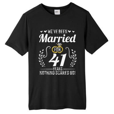 We've Been Married For 41 Years For Couples 41st Anniversary Tall Fusion ChromaSoft Performance T-Shirt