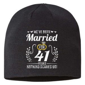 We've Been Married For 41 Years For Couples 41st Anniversary Sustainable Beanie