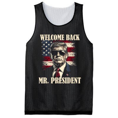 Welcome Back Mr President Donald Trump Victory Mesh Reversible Basketball Jersey Tank