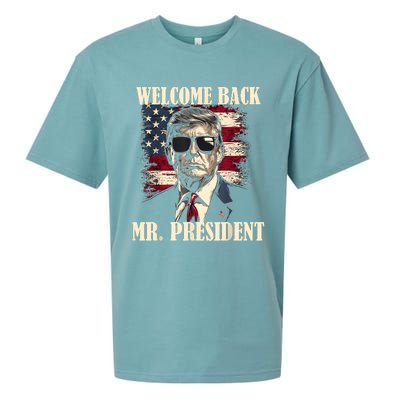 Welcome Back Mr President Donald Trump Victory Sueded Cloud Jersey T-Shirt